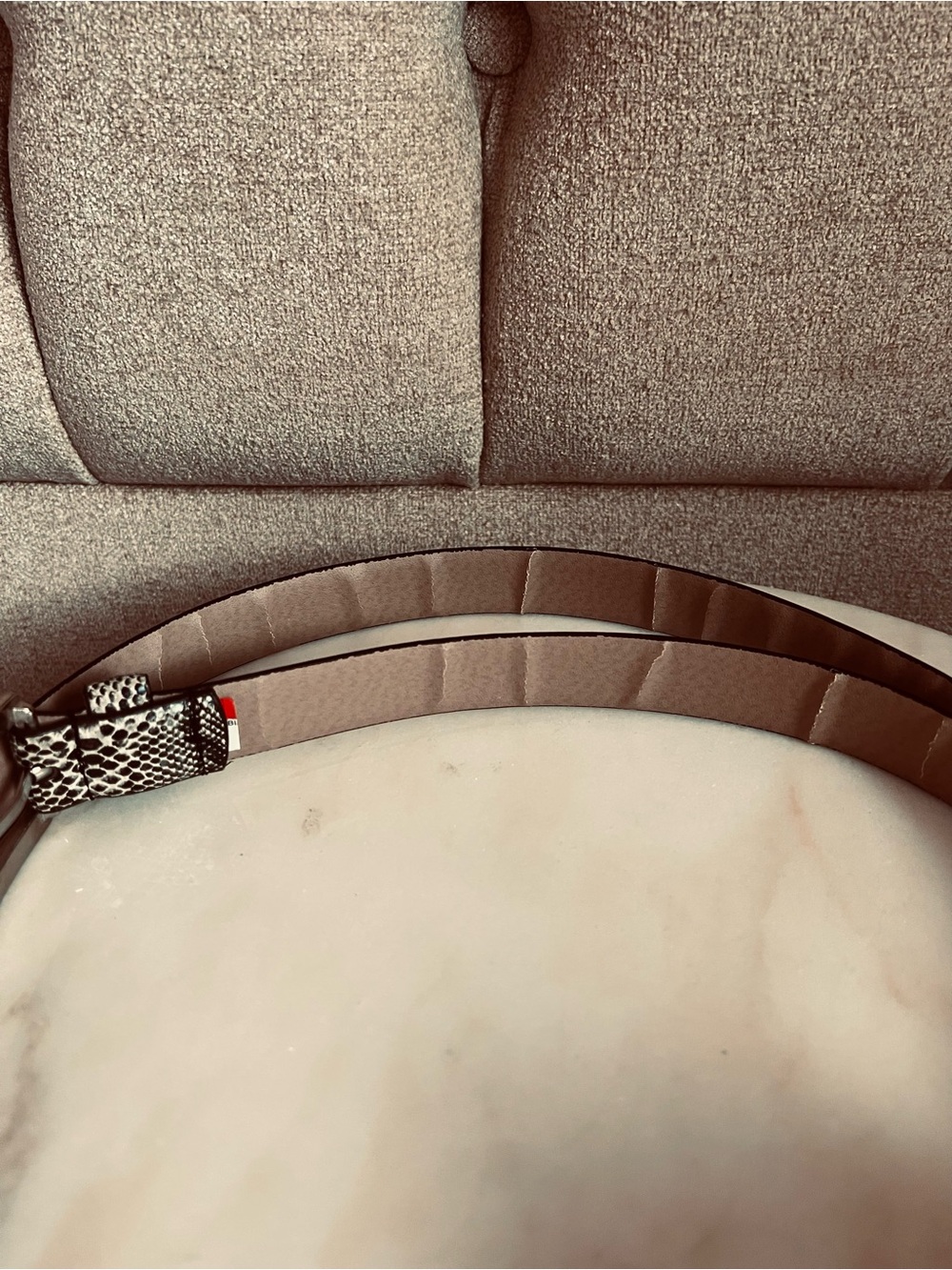 Snakeskin python print belt - Picture 5 of 5